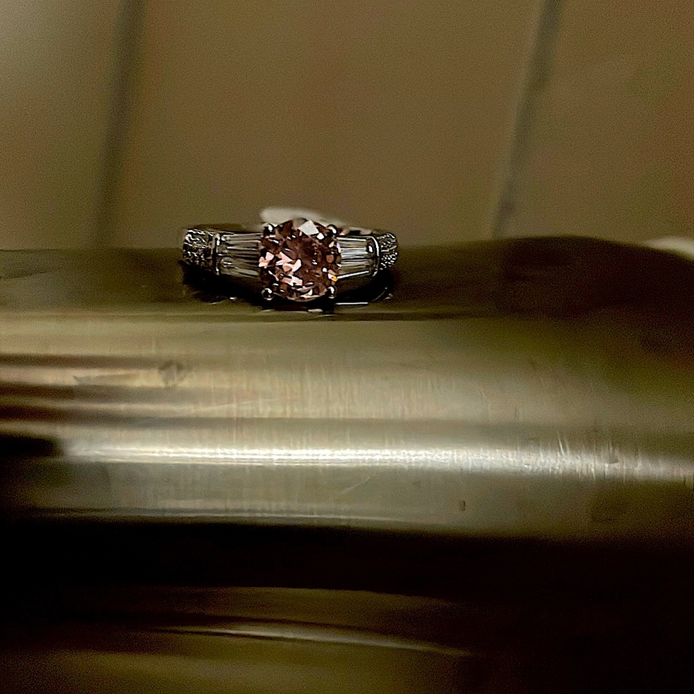 Pink Round Stone Ring - Picture 2 of 2